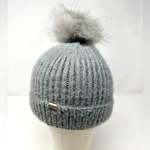 D&Y Super soft beanie with pouff Pom Pom, Grey